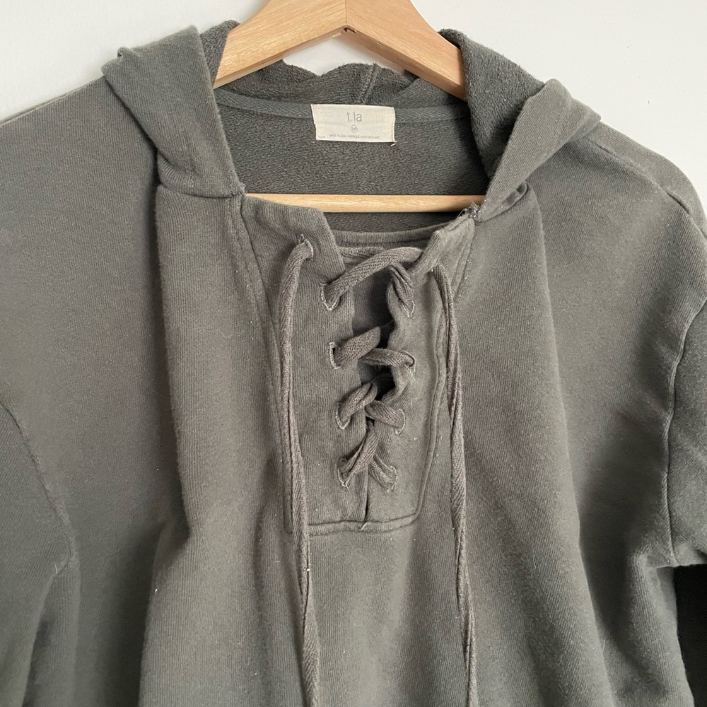 ANTHROPOLOGIE lace-up hoodie